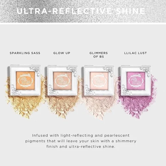 Pretty Vulgar Shimmering Swan Powder Vegan Highlighter NWOB in Sparkling Sass - Picture 2 of 16